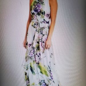 Alex Marie Collette Halter Dress Sage and Lilac